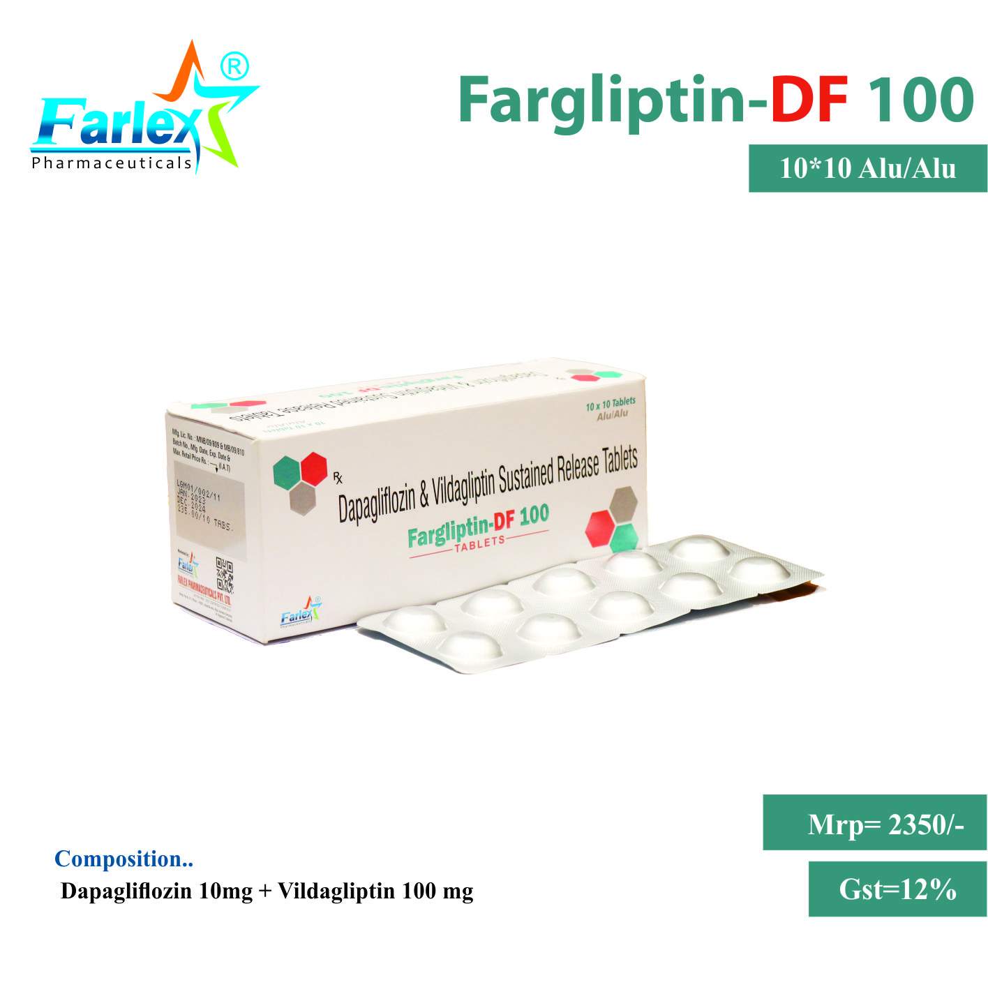 FARGLIPTIN-DF 100